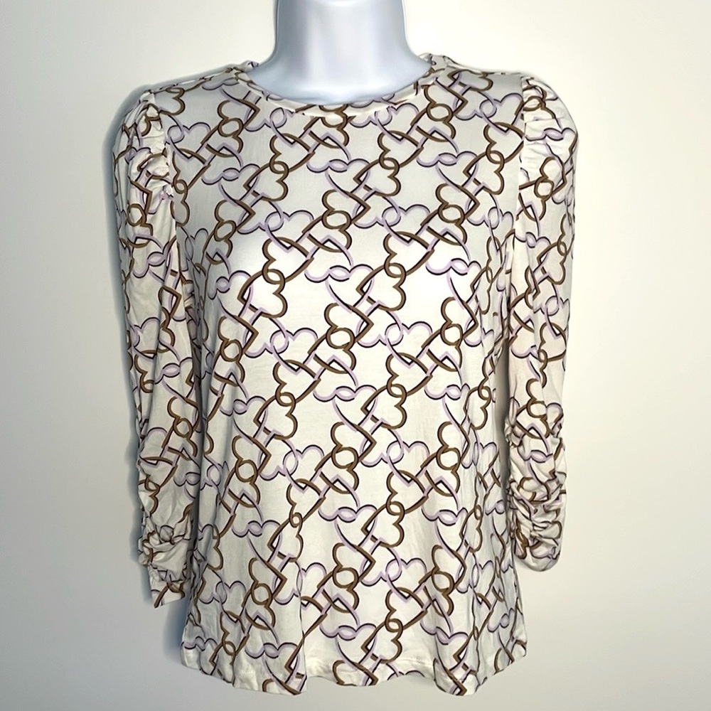 Ann Taylor Heart Chain T-shirt